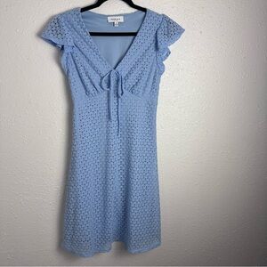 Gilli Blue Eyelet Dress Size XS